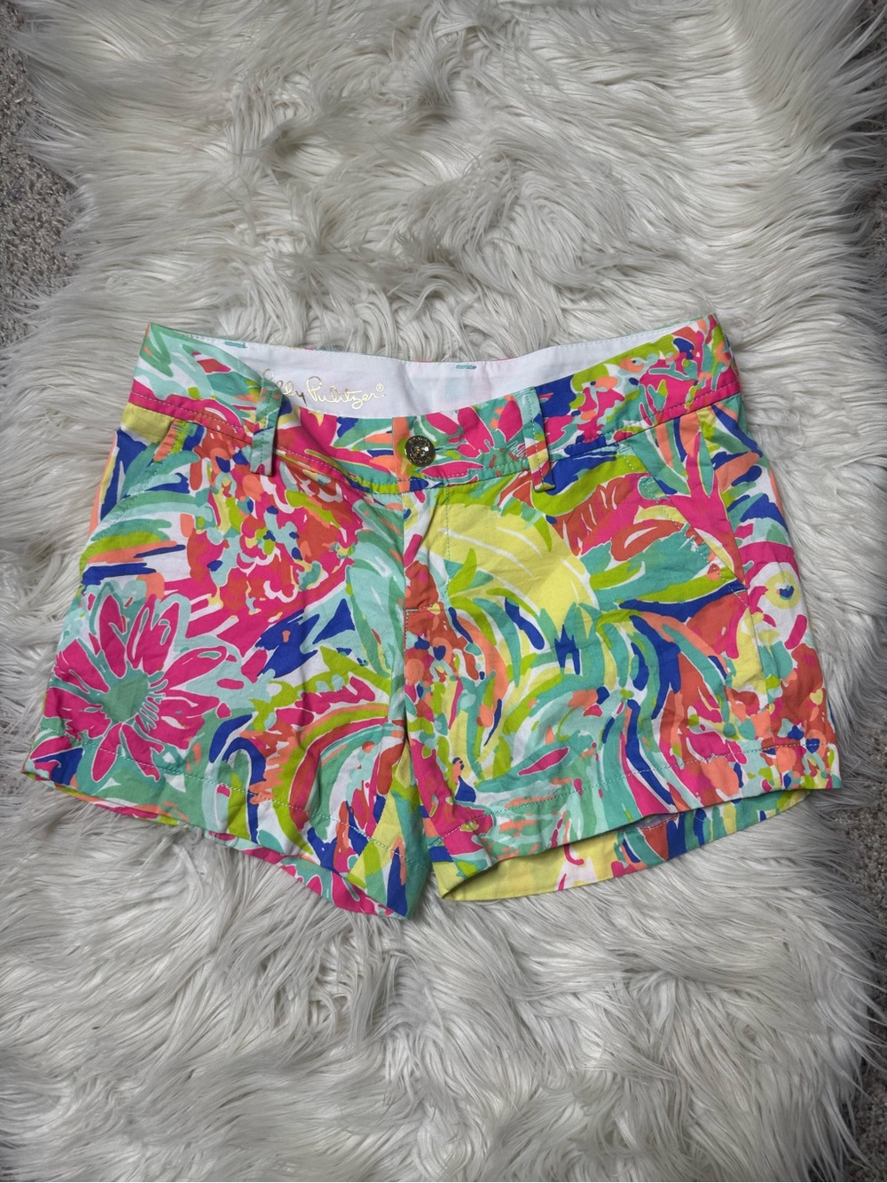 Lilly Pulitzer Callahan Shorts Casa Banana Sz 0